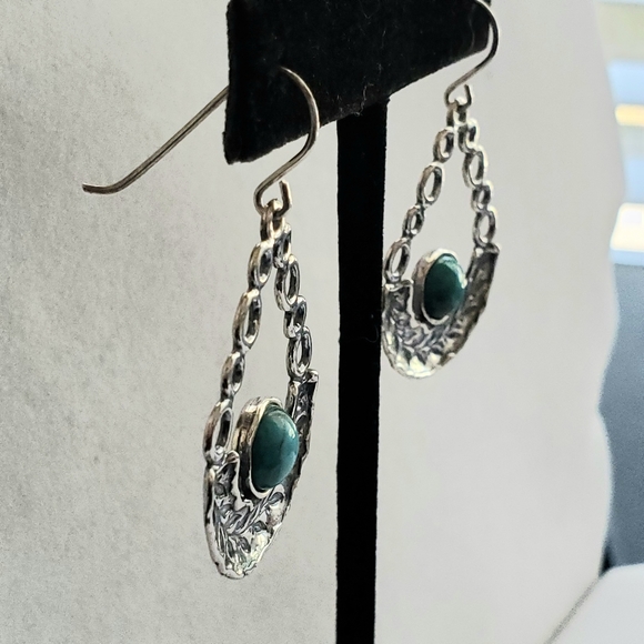 Didae Sterling Silver Turquoise Dangle Earrings - Picture 7 of 15